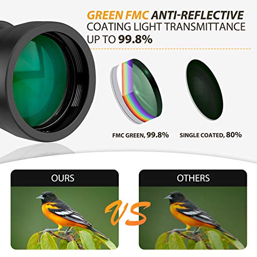 10 x 50 Binoculars for Adults - Professional High Definition Large Field of View Binoculars for Bird Watching Hunting Wildlife Viewing Outdoor Sports Game and Concerts - Thumbnail 4