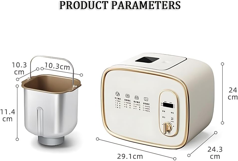13-in-1 Bread Machine, 600g Fully Automatic Bread Maker, 13 Preset Menus, Kitchen Toast Baking Machine