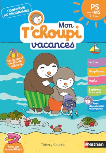 Mon Tchoupi Vacances 2026 - J'entre en Petite Section - Un cahier complet, éducatif et ludique avec des stickers et des autocollants - dès 2-3 ans