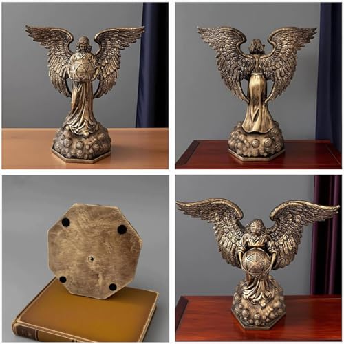 Estatua Vintage Dorada de Resina Arcángel Metatrón Pequeña miniatura 4
