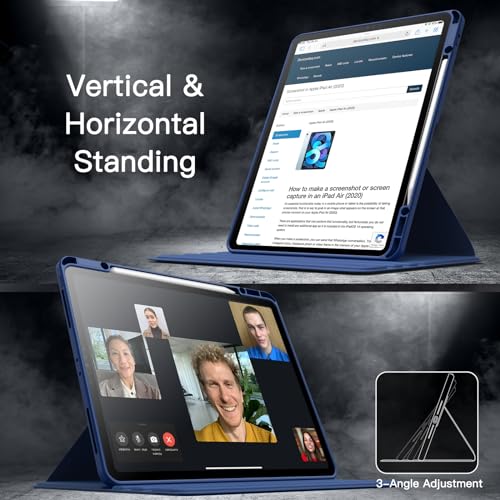 Image of JETech 360 Rotating Case for iPad Pro 12.9 inch 6 /5 /4 /3, Navy
