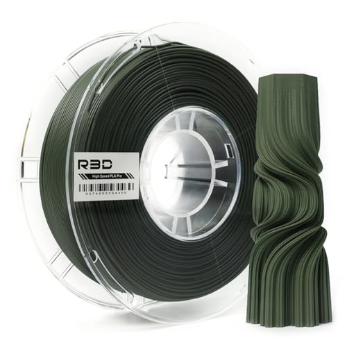 Image of R3D High Speed PLA Pro Filament 1.75mm 1KG, 3D Printer Filament for 30-600 mm /s High-Speed Printing, Dimensional Accuracy + /- 0.02 mm, Plastic Spool, Compatible with AMS (Matte Olive Green)