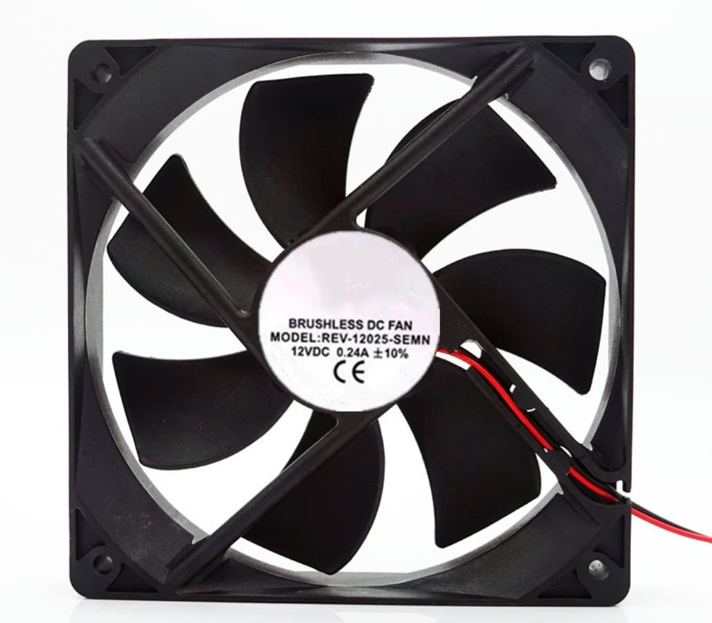 for REV12025SEMN 12V 0.24A 120X120X25MM 2Wire Cooling Fan Amazon