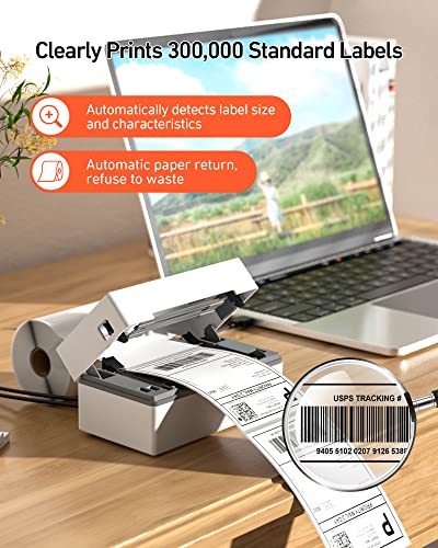 MUNBYN Shipping Label Printer P130, 4x6 USB Thermal Label Printer, Desktop Barcode Label Printer for Shipping Packages Home Small Business, Easy Setup Compatible with Mac, Windows, UPS, USPS - Image 4