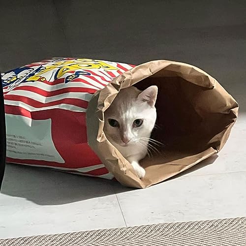 Saco de pipoca de túnel de gato brinquedo para pequenos animais de estimação esconderijo brinquedo d