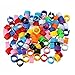 Bagues à pied des oiseaux 100 pcs 8 mm d'identification colorée Bague de jambe de jeu pour pigeons poussins BANTAMS et LoveBirds Bird Accessoires d'oiseau