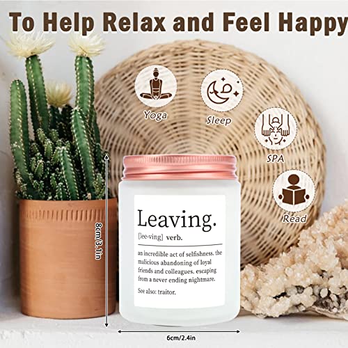 Coworker Leaving Candle, Funny Going Away Gift For Coworker, Goodbye Gifts For Coworker, Farewell Gifts Retirement Gifts New Job Gifts For Women Men, Lavender Scented Soy Candle #TOP5
