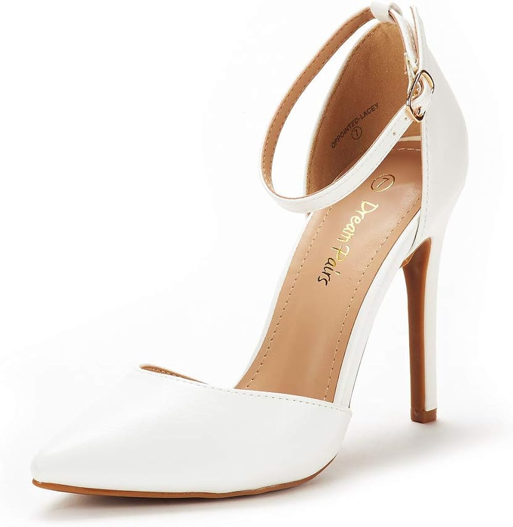 DREAM PAIRS - Zapatos de tacón con punta para mujer