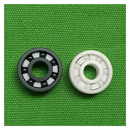 SUOFEILAIMU Full Ceramic 608 Inline Speed Skating Bearing White Black 7-Bead 608rs for Professional Indoor Speed Track Race(16pcs White Ceramic)