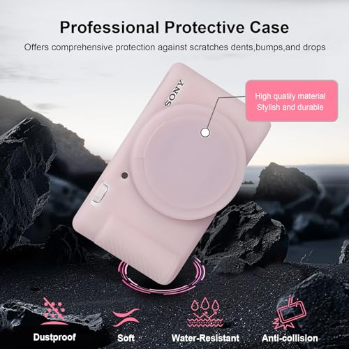 Funda de silicona para cámara Sony ZV-1 color Jelly Pink miniatura 5