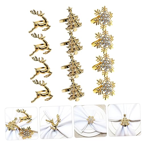 Didiseaon 12Pçs Suporte De Guardanapo De Decoração Fivelas De Guardanapo Delicadas De Liga Fivelas D