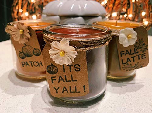 Fall Candle Pumpkin Spice Candle Para-Soy Candle Homemade Hand Poured Recycled Glass Paraffin candle in jar Fall decor Winter candle - 5 oz.