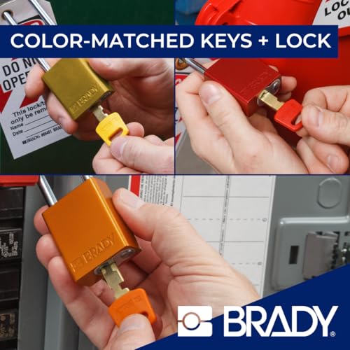 Cadenas de consignation SafeKey Brady alu vert clé différente - 7