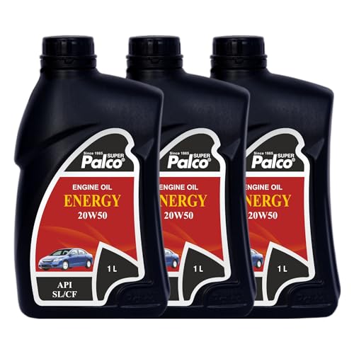 Image of PALCO Energy 20W50 Engine Oil for Cars - Multigrade Car Engine Oil 1L (Pack-3)