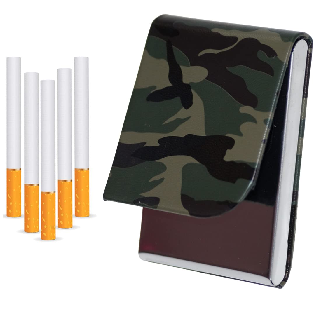 GenericTrimurti Cigarette Case King Size for Men Women Holds 8 Cigarettes (Green)