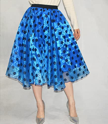 Lady's Organza Princess Skirt Bowknot A Line Pleated Midi/Knee Length Tutu Party Skirts3