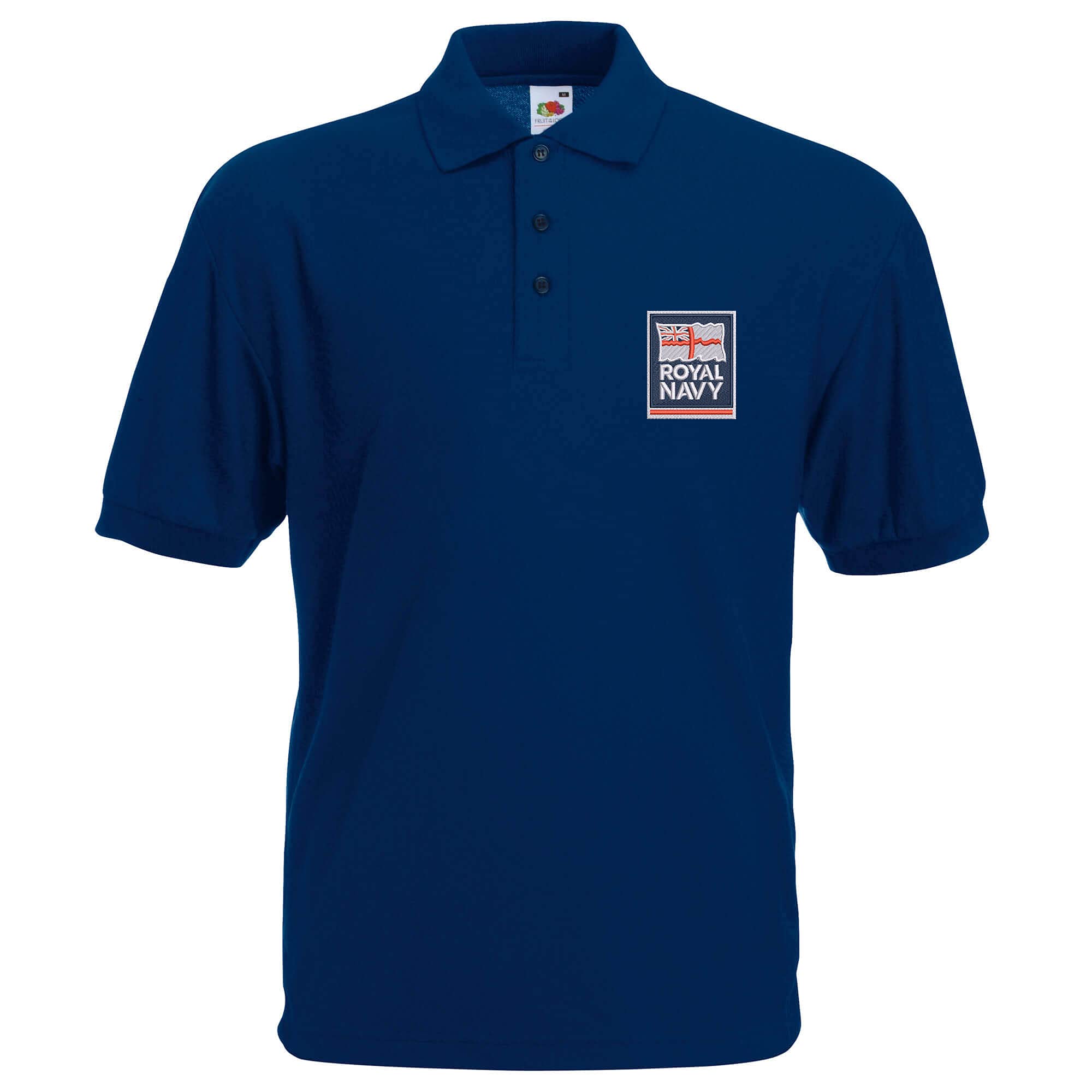 The Military Store Men's Navy Royal Embroidered Polo Shirt, Large