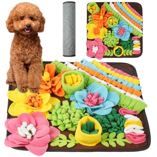 OSDUE Tappeto Olfattivo Cane, 39cm Foraggiamento Tappeto per Cani Addestramento Foraggiamento di Animali Lavabile Antiscivolo Tappetino Puzzle di Snuffle Giocattolo per Cani Attivazione Mentale Cane B