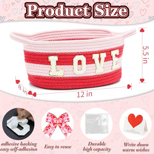 50% Off Baby Gift Basket - Small Woven Rope Basket with Handles - Image 8