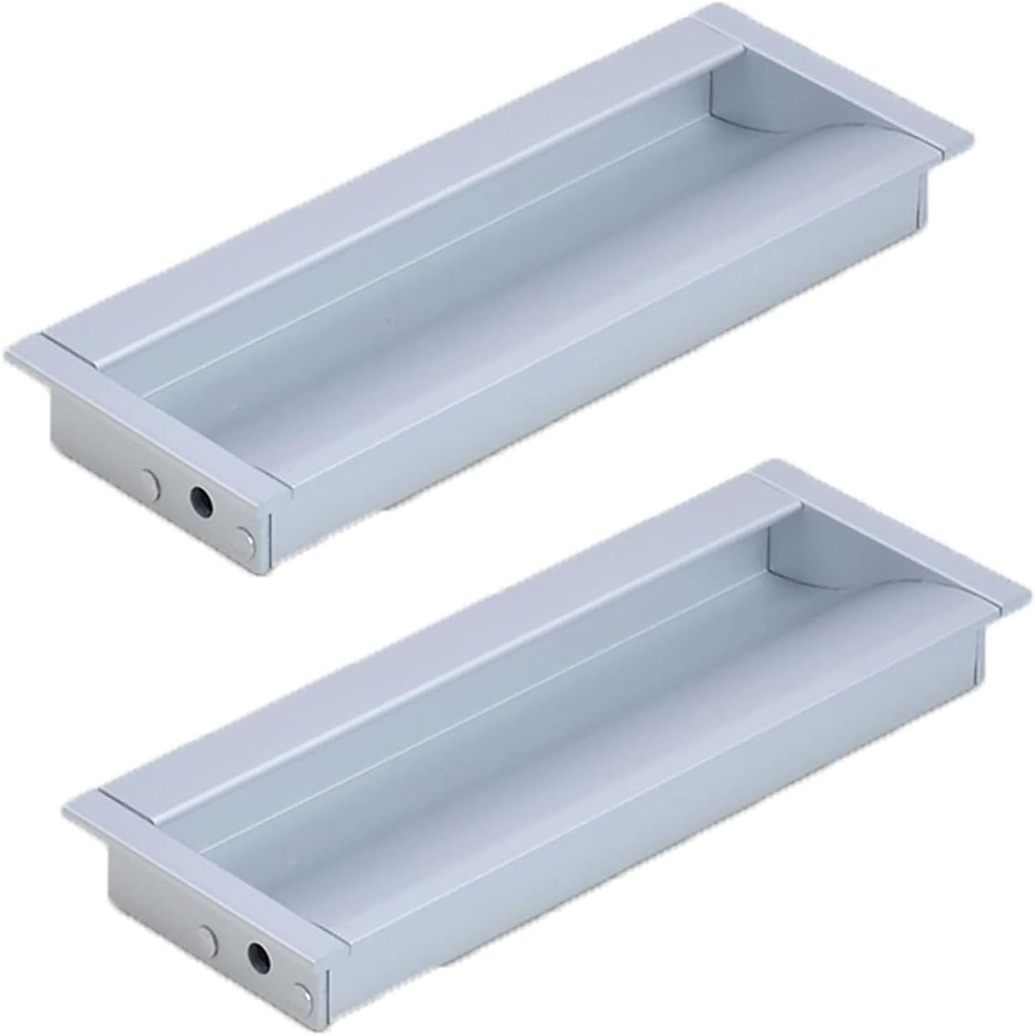 Mkauyycb One Color Recessed Handles, Concealed Handles, 2 Pcs Hidden Embedded Drawer(Hole Distance 96Mm)