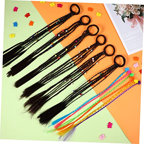 minkissy 3 Conjuntos De Tranças Infantis Extensões De Cabelo Longo Trançado Rabo De Cavalo Trançado
