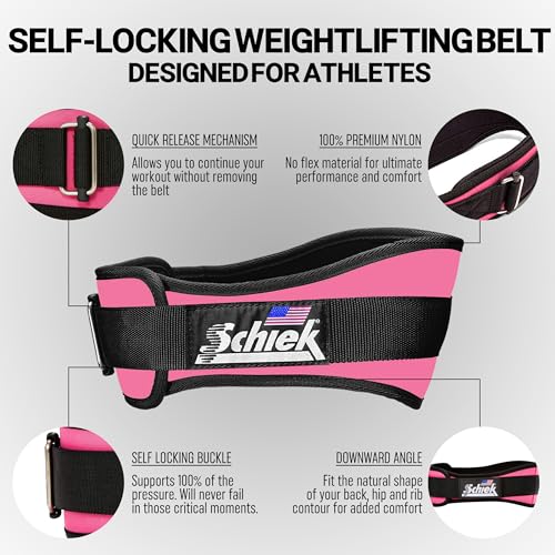 Schiek glissière à talon coulissant rose taille S pour musculation - 3