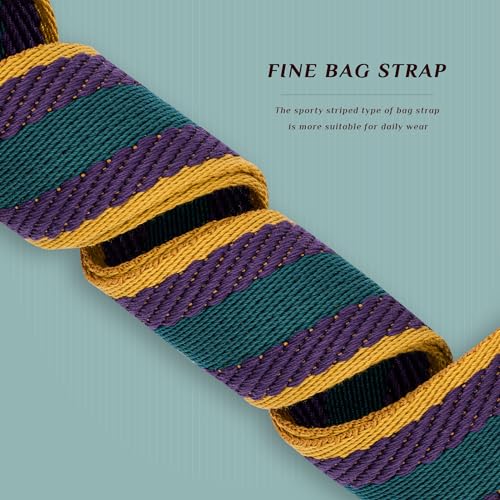 Image of chushui Woven Stripe Purse Straps,Replacement Crossbody Wide Shoulder Adjustable Strap for Bag Handbags