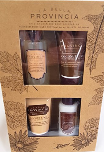 La Bella Provincia Coconut Lime Body Care Gift set Italian Inspired Body Collection