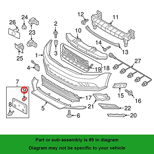 Image of 10pcs M6-1mm License Bracket Nut for VW N-902-184-03, N90218403