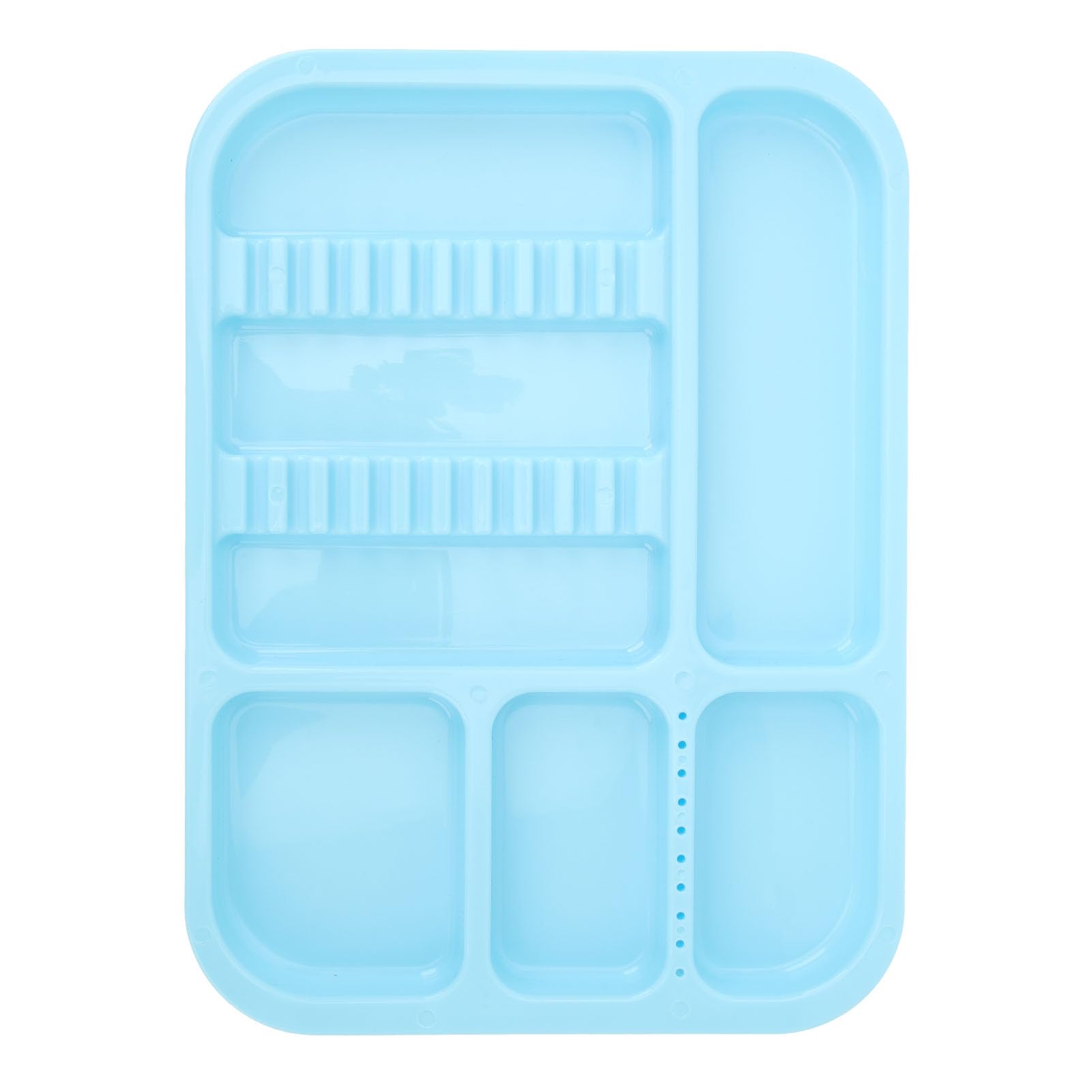 Pongnas Plateau pour Instruments Bucco-dentaires, Support en Plastique, Compartiment séparé Bleu pour les Professionnels de la santé Bucco-dentaire
