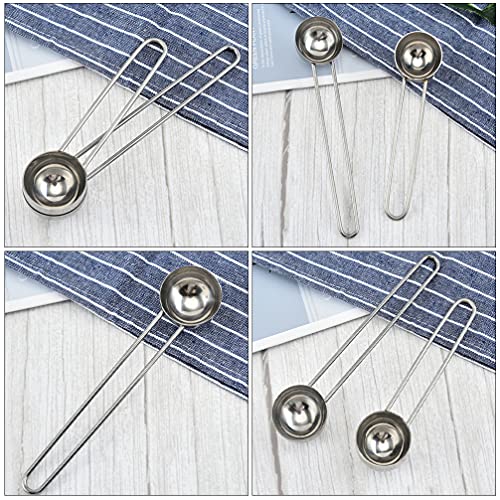 Cabilock Conjunto de 2 peças de colheres medidoras de aço inoxidável para cozinhar, colher de chá, c