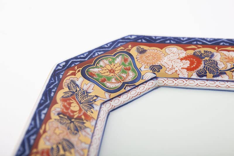 新品　有田焼　極錦金彩古伊万里様式　八角盛皿　25cm　其泉窯　② Amazon | 有田焼 極錦金彩 古伊万里 様式 八角盛皿 小 25cm 賞美堂 其