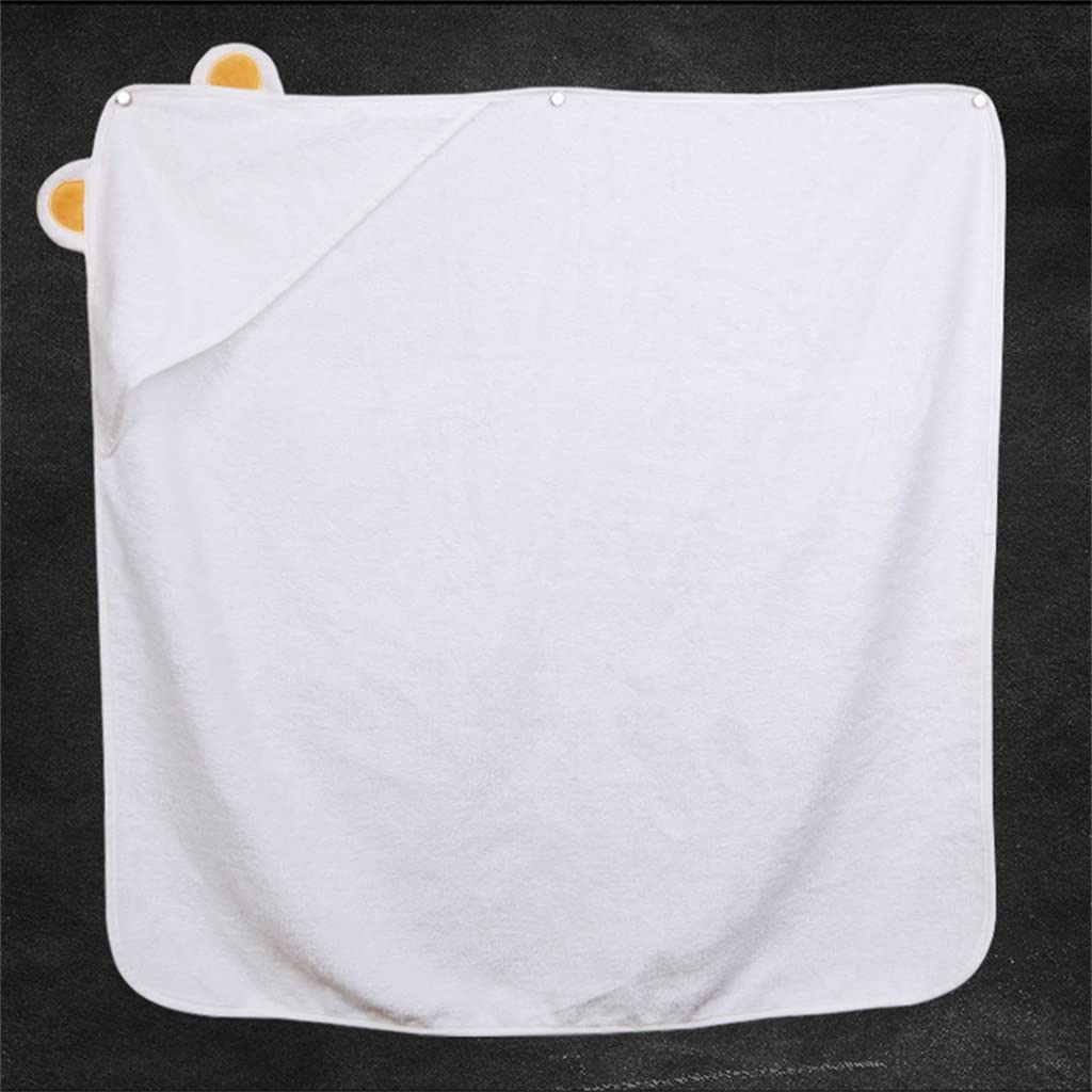 Fiber Bath Towel Square Hooded Bath Towel White Hold Quilt Cute Baby Bathrobe Bath Towel