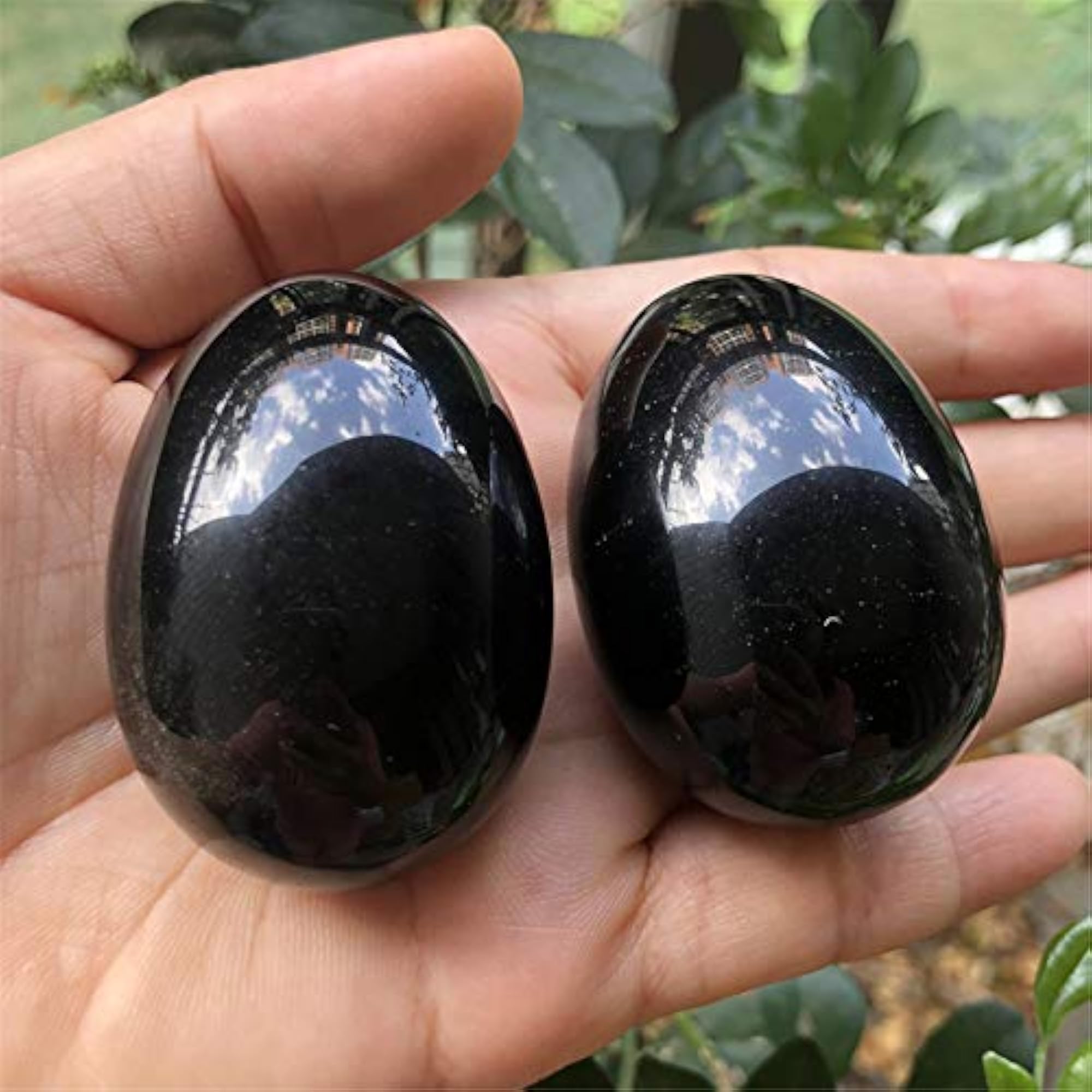 Polished Stone Egg Figurine for Home Decor
