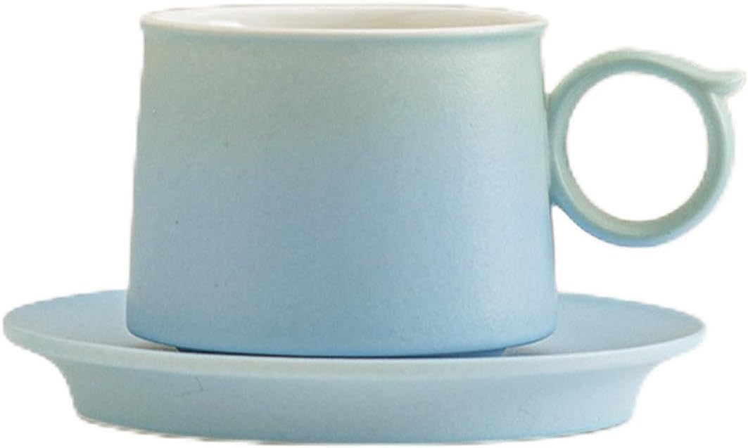 Coffee Mug Set with Spoon, Includes Mug and Saucer for Home or Tea Time-set2