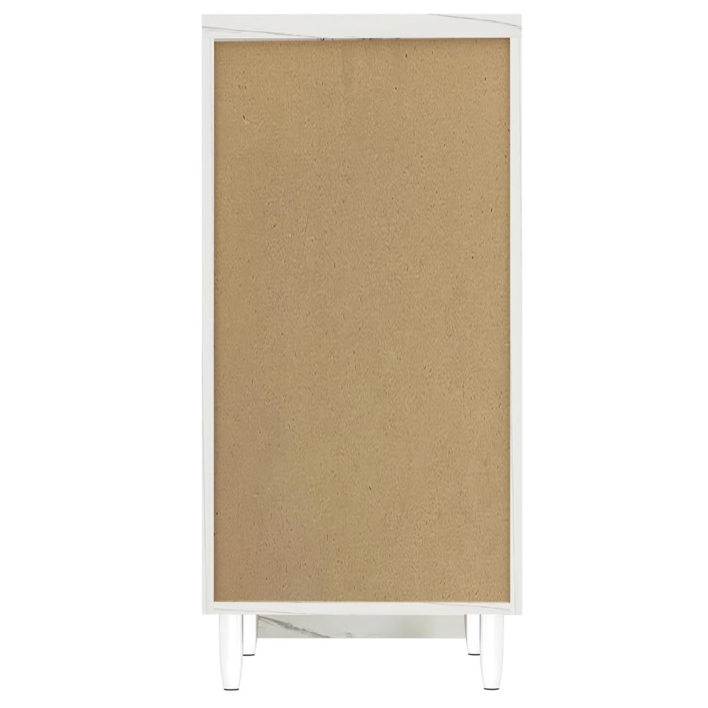 Shally Dogan Cassettiera Mobile Base per Cucina con 4 Cassetti, Mobiletto Componibile con Struttura in Legno Solida e Resistente, Organizer Dimensioni 40 x 50 x 85H cm (Marmo)