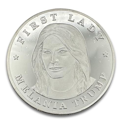 Image of Melania Trump Coin 2017, President Coins, Flotus, First Lady Donald Trump Coin Collectors, Sliver Plated, 38mm x 2mm