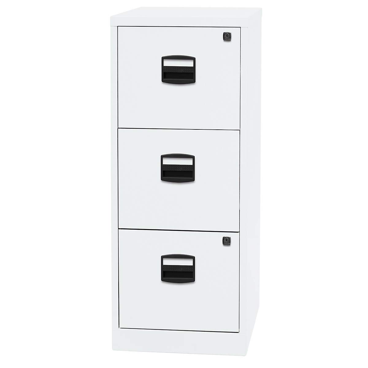 Bisley Home Hängeregistraturschrank PFA, 3 HR-Schubladen, Metall, 696 Verkehrsweiß, 40 x 41.3 x 101.5 cm