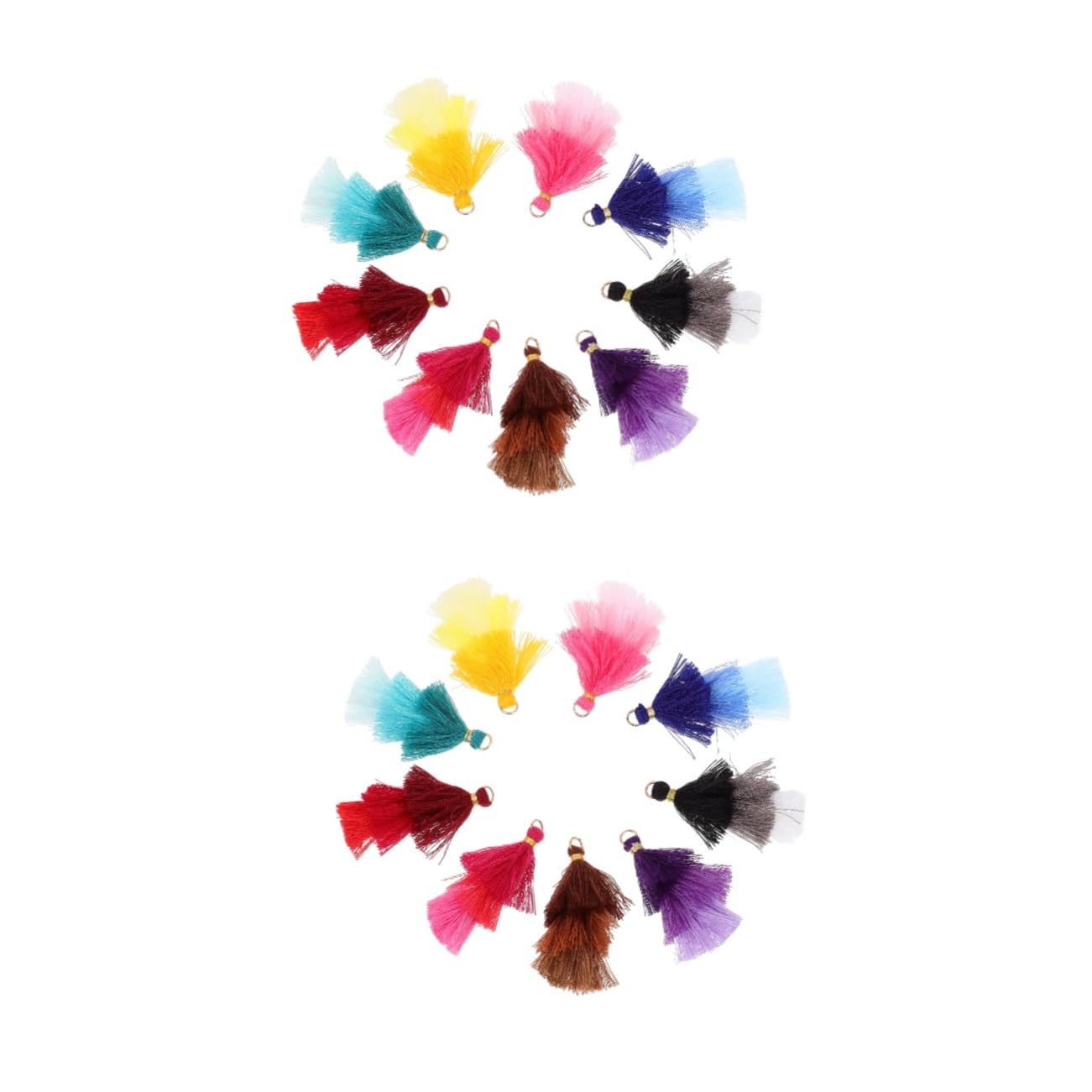 Pendants à franges pour bijoux et loisirs créatifs avec 100 glands multicolores