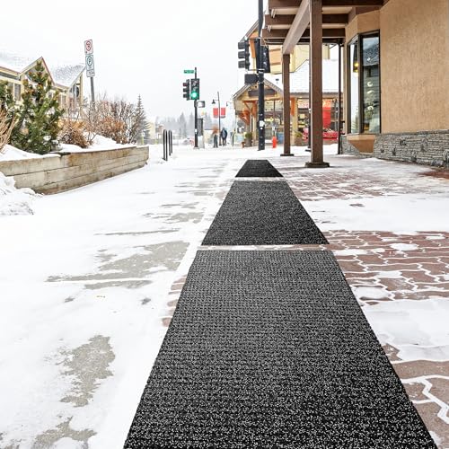 etm Sicherheitsmatte gegen Glätte - Outdoor Teppich mit Rutschfester Granulat Beschichtung - Antirutschmatte für Außenbereich - 120 cm Breite und viele Farben und Längen (1 m, anthrazit)