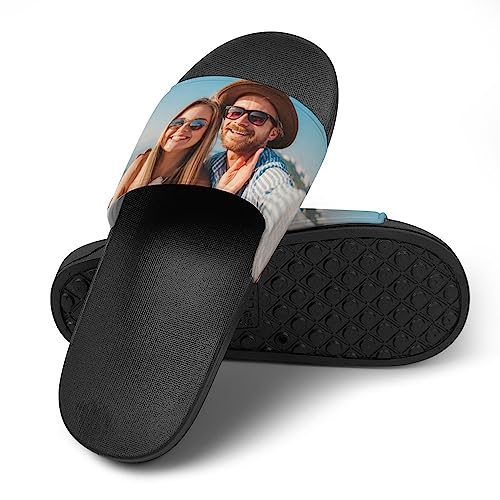 Custom Slides Slippers Add Your Photo Name Design Sandals Shoes Personalized Shoes Comfort Bathroom Shower Slippers for Men Women4
