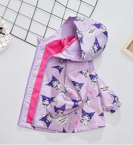 Anime Full Zip Hoodie Sweatshirts Petite Women's Windproof Fleece Jacket Girls Cartoon Hooded Lightweight Coats3