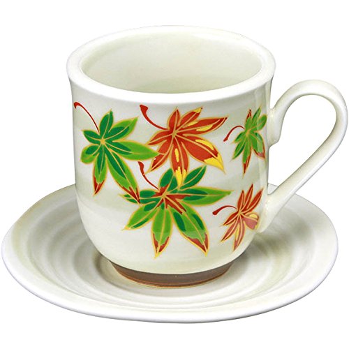 Ranchant Multi-Plate Mug, Multi Mug: 4.3 x 3.1 x 3.5 inches (11 x 8 x 8.8 cm), Diameter 5.2 x 0.7 inches (13.3 x 1.8 cm), Ninsei Style Maple (November), Arita