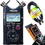 TASCAM DR-40X 4-Channel Handheld Recorder and 2-in/2-out USB Audio Interface with EMB Cable and Gravity Magnet Phone Holder Bundle