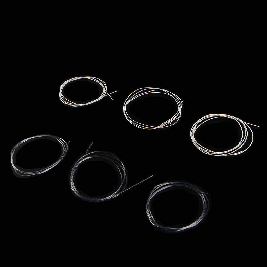 DIIOOMIEEU 1 Set 6Pcs 39'' Silver Nylon Strings for Acoustic Classical Guitar