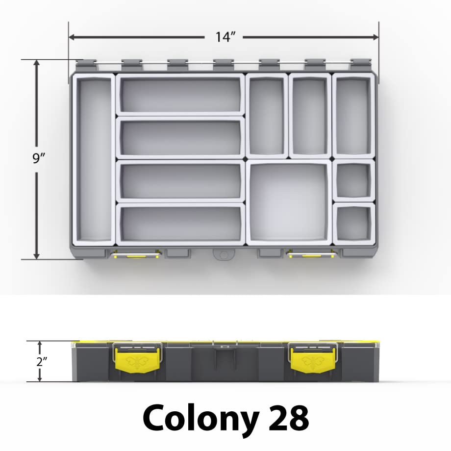 buzbe tackle box amazon Amazon.com: BUZBE Colony 28 Modular, Customizable Waterproof , Dry Box,  Plastic Storage Organizer Box, Saltwater Tackle Box, Parts Box, Grey and  Yellow : Sports & Outdoors