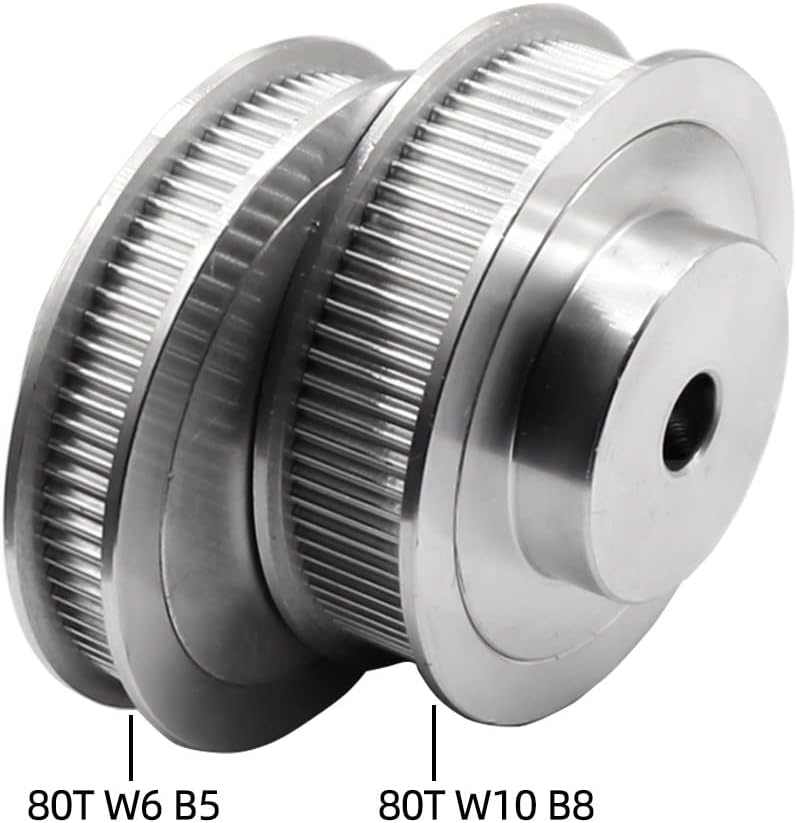 review 3D Printer Parts Accessories 3D Printer Parts 80 Teeth 2M 2GT synchronous Pulley Bore 5/6mm for Width 6/10mm Timing Belt GT2 Pulley Belt 80 Teeth 80T (Color : 80T W6 B8)
