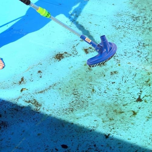 Bodensauger Pool Sichelförmig, Poolreinigung Bodensauger, Tragbares Pool Bodensauger, Saugkopf, Pool-Reinigungskopf Mit Drehbaren Nylonborsten, Für Frühjahrspool