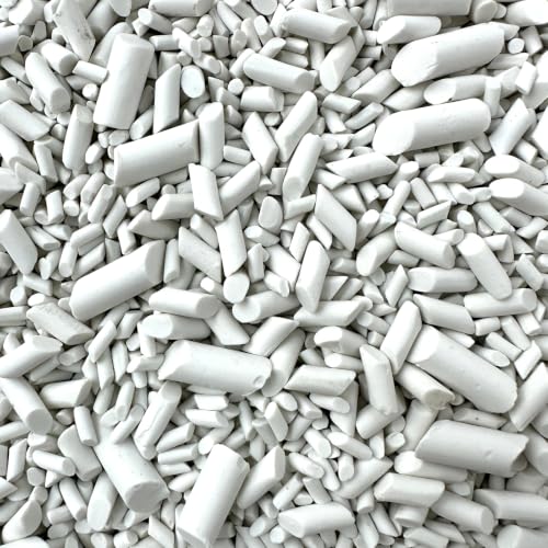 Mixed-Size Rock Tumbling Ceramic Filler Media (Small Medium Large Mixed Cylinder Size) - Non-Abrasive Ceramic Pellets for Rock Tumbler Stone Polisher
