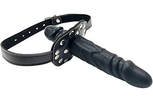 SM Gag Dildo Double-Cock Lockable Gag With Strap